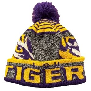 LSU Tigers Louisiana State Univeristy NCAA Winter Hat with Pom Pom